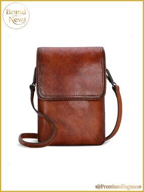 Genuine Leather RFID Crossbody Bag Small Compact Travel Purse